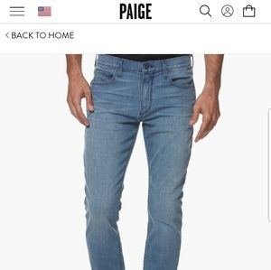 Mens Designer PAIGE Jeans